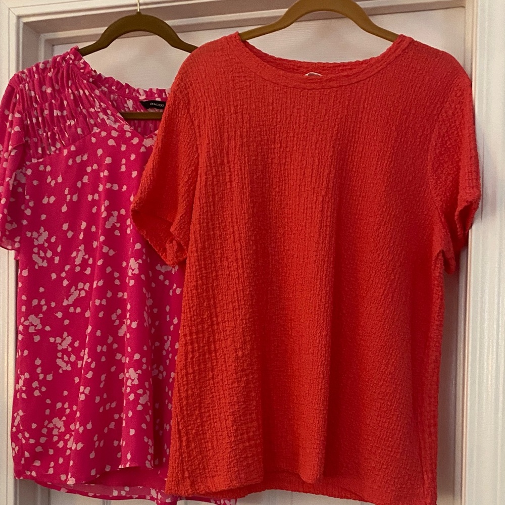 Women's Red and Pink Tops